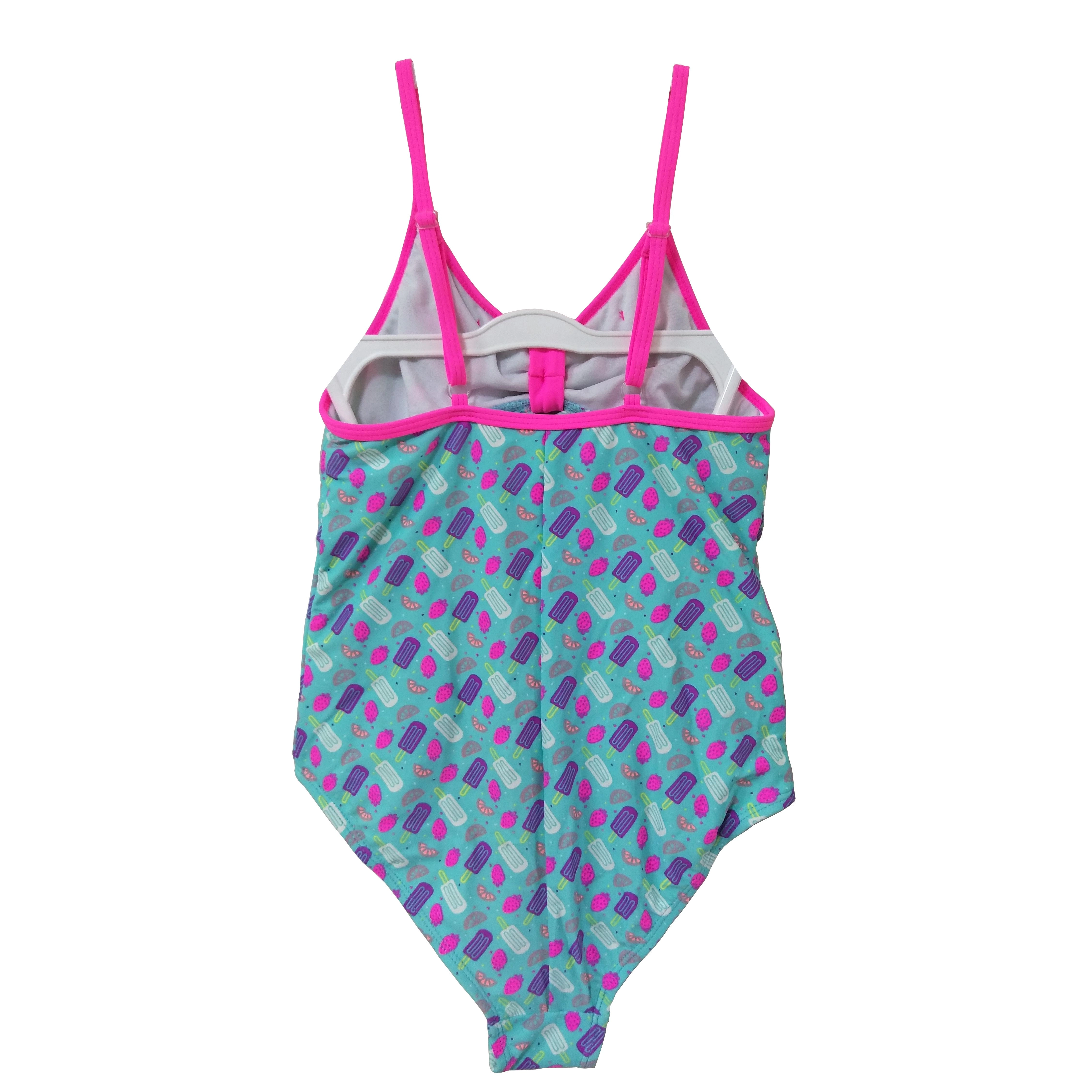 Girls swimwear kids swimsuit all overprint with bows OEM orders accepted