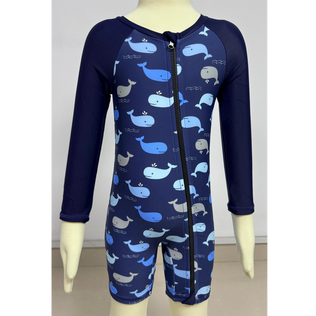  Kids Rashguard Childrens swimsuit aop long sleeve with front zipper custom available