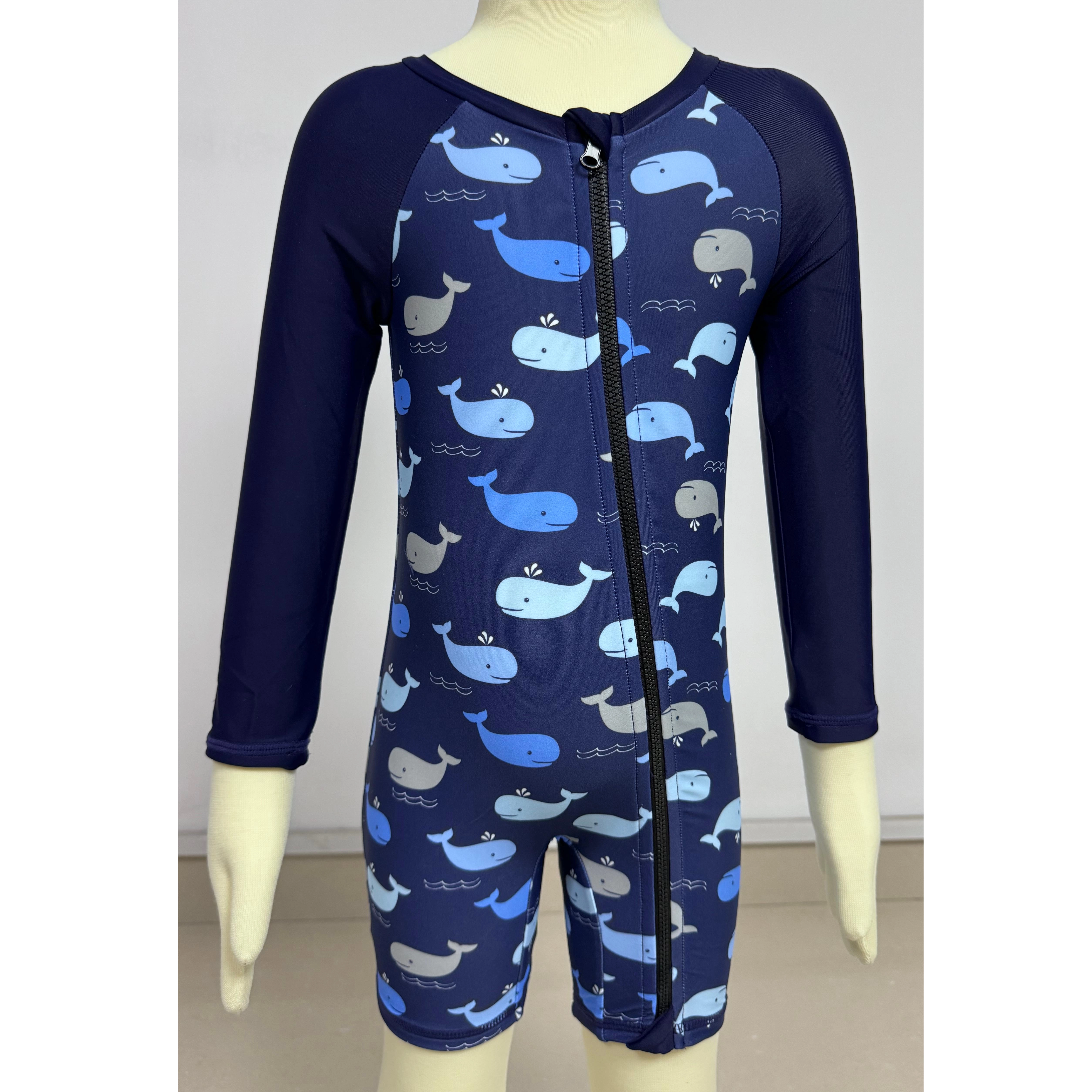  Kids Rashguard Childrens swimsuit aop long sleeve with front zipper custom available