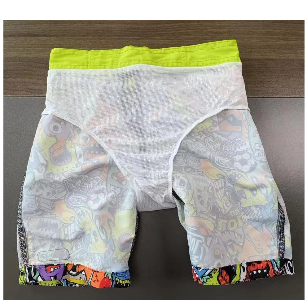 Mens boardshorts with AOP solid waistand Swimwear Beachwear wet suits