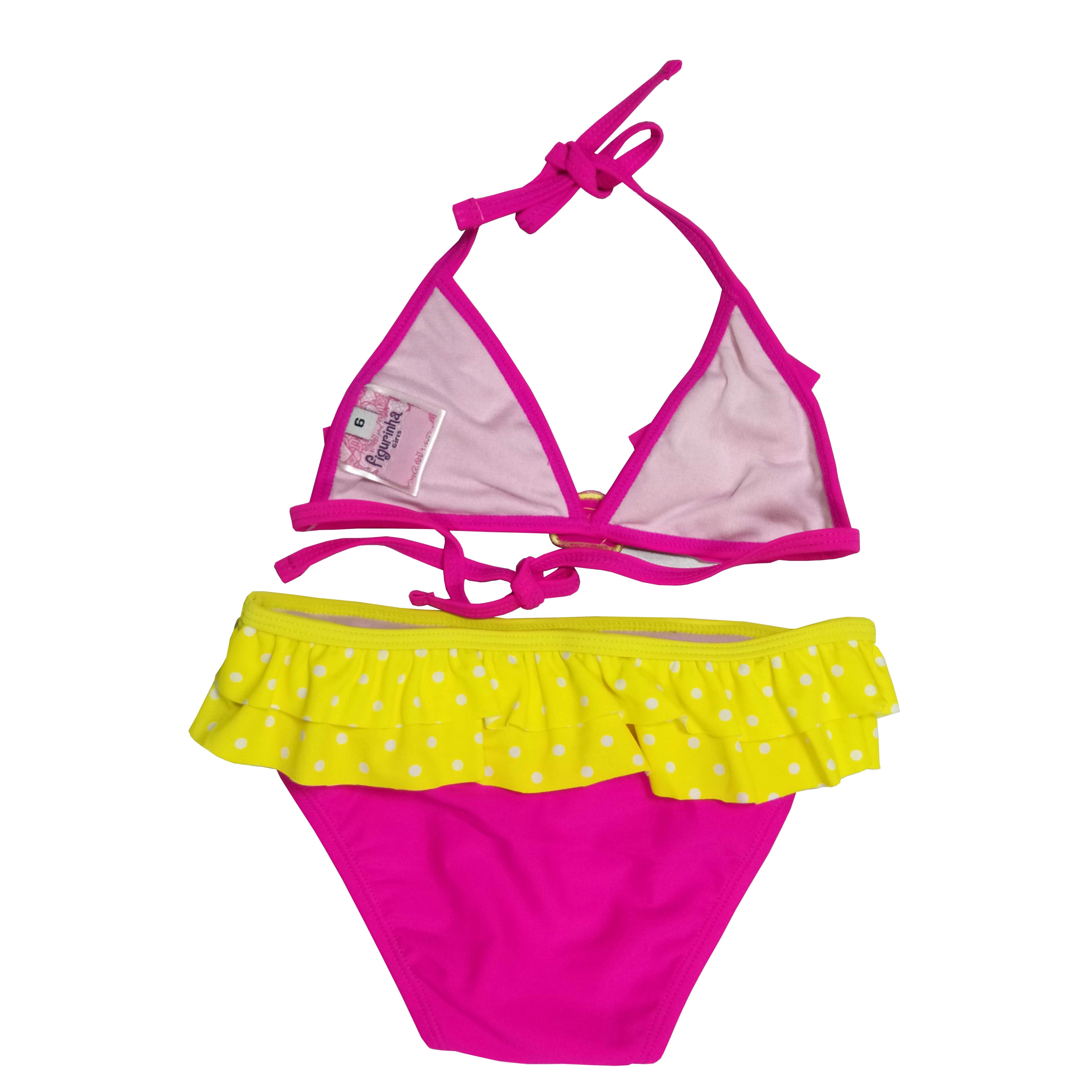 Bikini Girls two-piece swimsuit Girls swimwear kids swimsuit with waist frills custom available OEM orders accepted