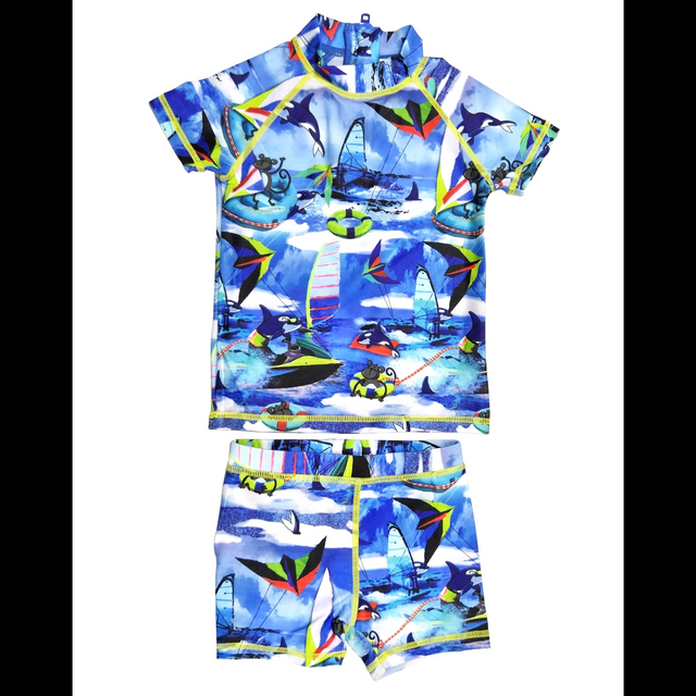  Kids Rashguard SET Childrens swimsuit with AOP custom available
