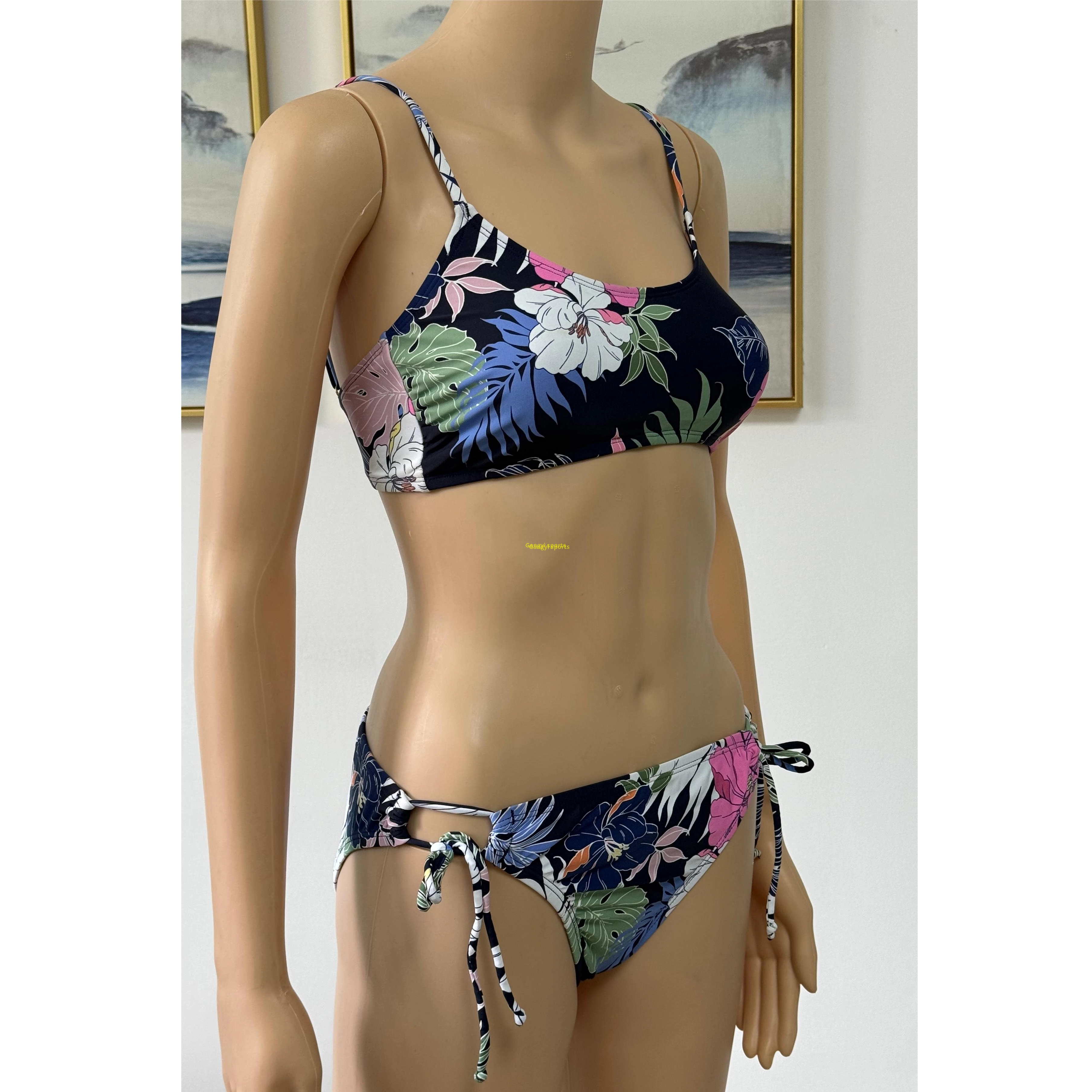 Lady's Bikini swimsuit two piece swimsuit beach wear bandeau with AOP OEM orders accepted