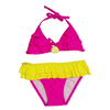 Bikini Girls two-piece swimsuit Girls swimwear kids swimsuit with waist frills custom available OEM orders accepted