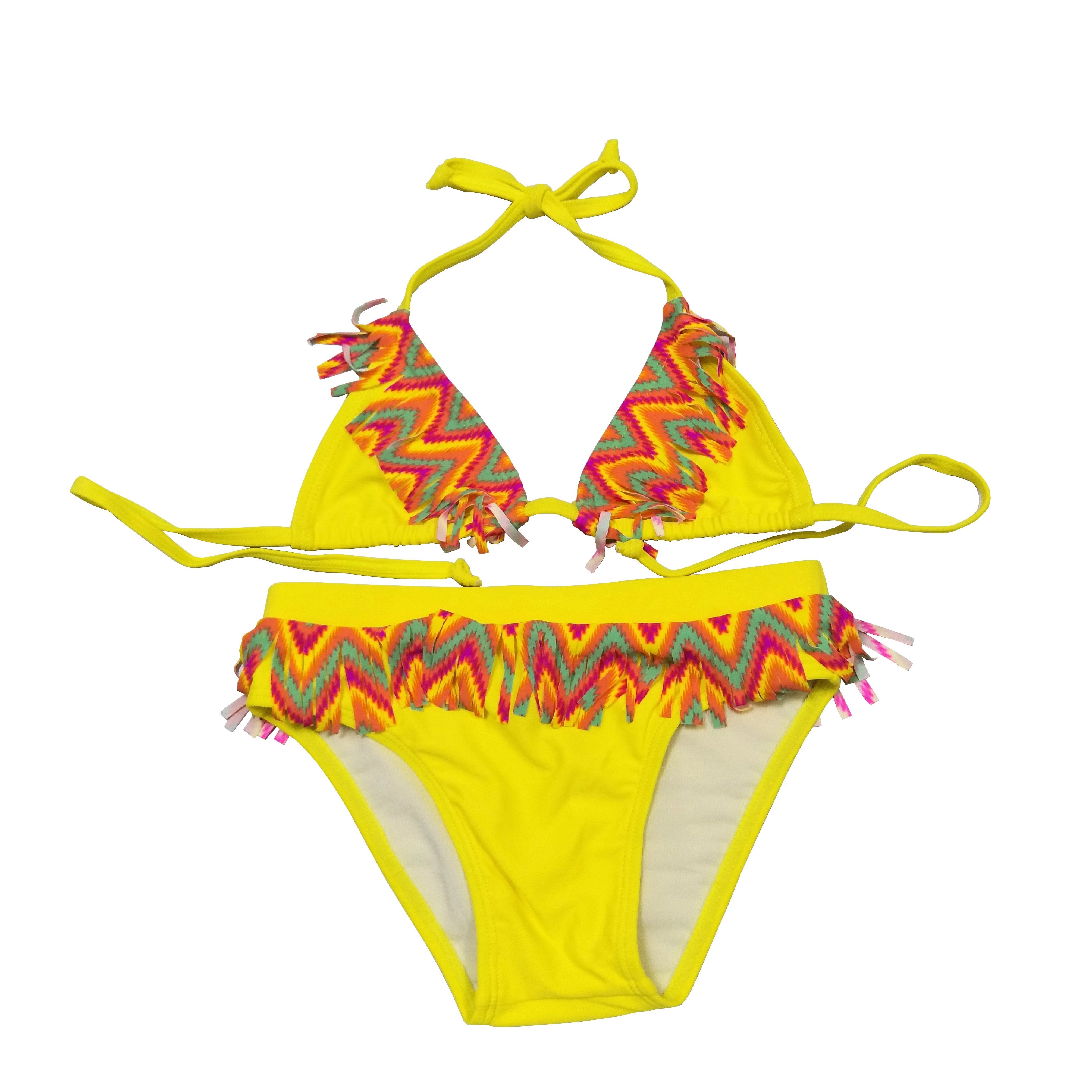 Bikini Girls two-piece swimsuit Girls swimwear kids swimsuit with frills custom available OEM orders accepted