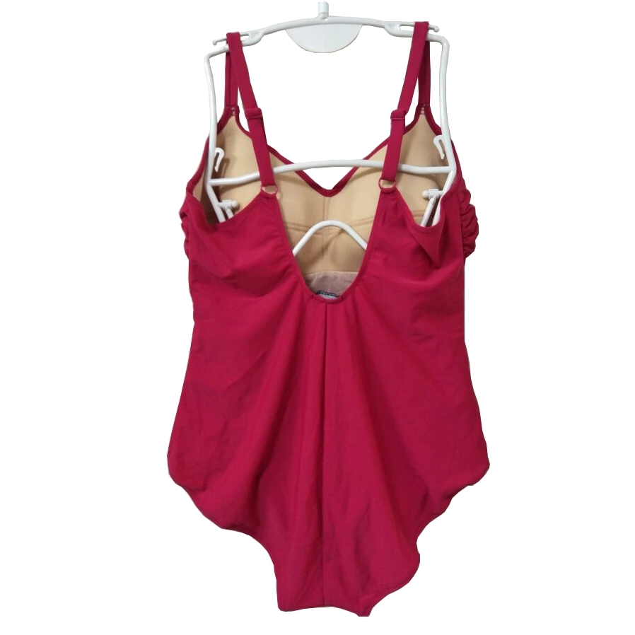 Lady's swimsuit one-piece swimwear solid red custom available