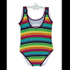 Girls swimsuit kids swimwear one-piece with stripeprint beach wear wet suit OEM orders accepted