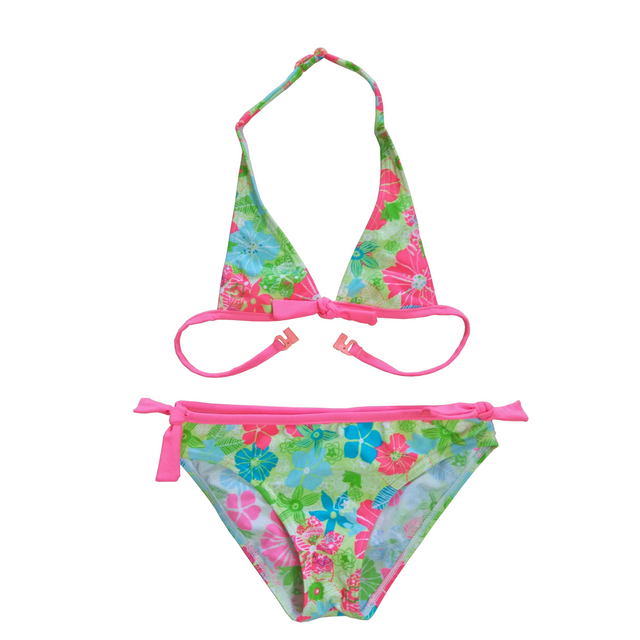 Bikini Girls two-piece swimsuit Girls swimwear kids swimsuit with triangle top custom available OEM orders accepted