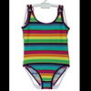 Girls swimsuit kids swimwear one-piece with stripeprint beach wear wet suit OEM orders accepted
