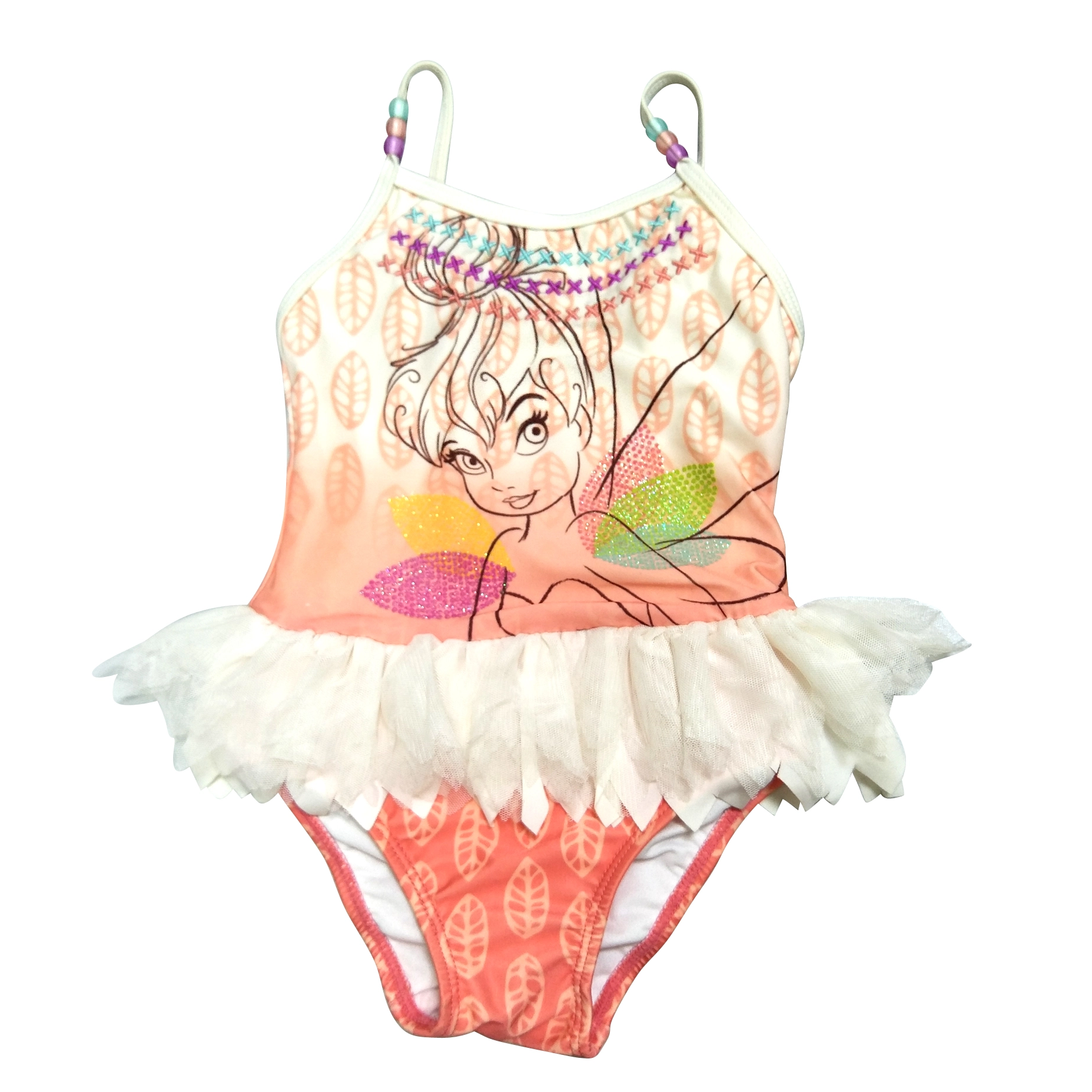 Girls swimsuit kids swimwear one-piece with waist frills digital print beach wear wet suit OEM orders accepted