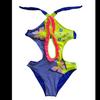 Girls swimwear kids swimsuit with neck ties swimsuit print with decoration