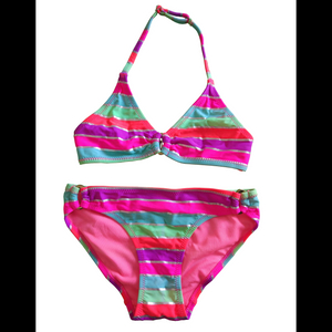 Girls two-piece Bikini swimsuit Girls swimwear kids swimsuit all overprint with foil custom available OEM orders accepted