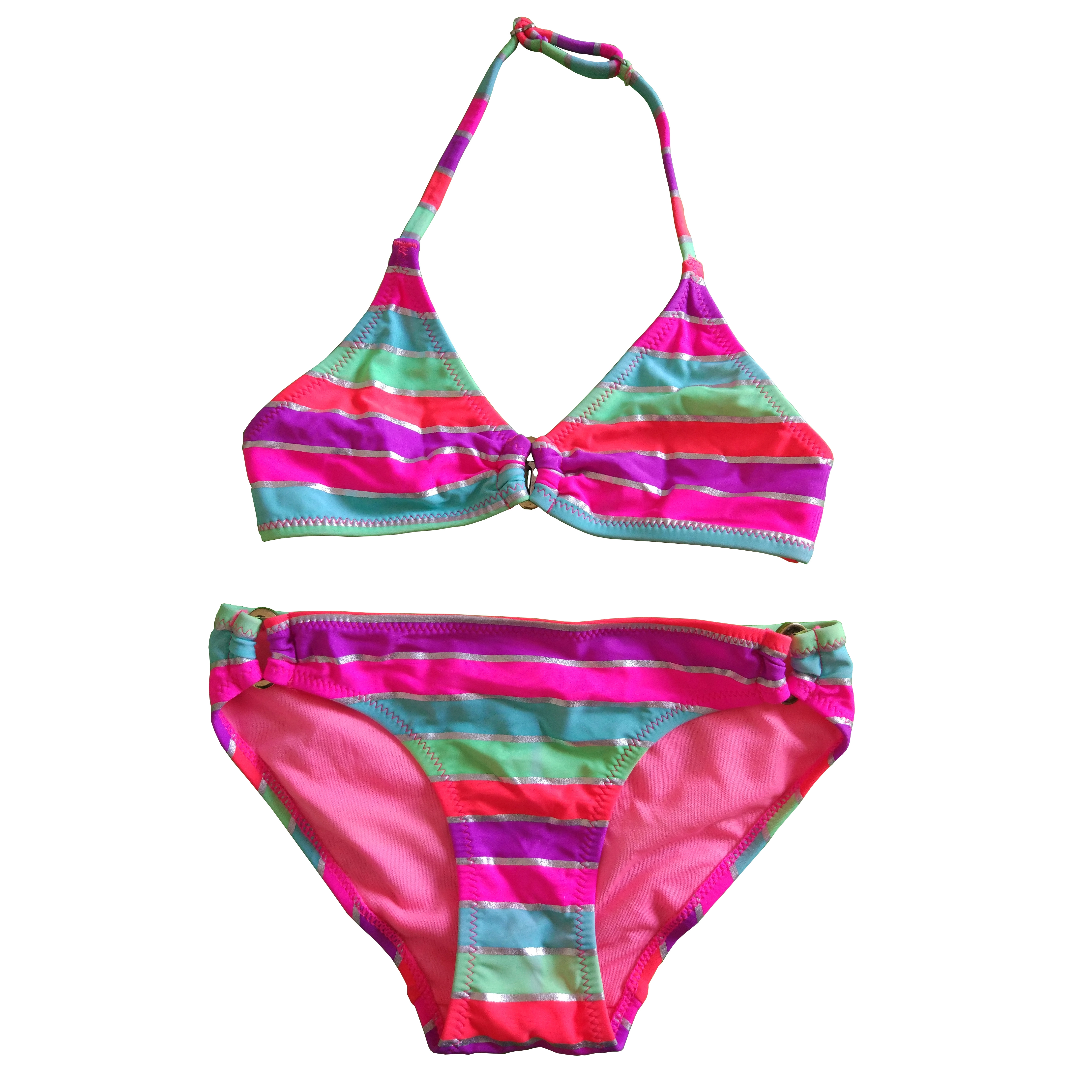 Girls two-piece Bikini swimsuit Girls swimwear kids swimsuit all overprint with foil custom available OEM orders accepted