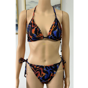 Lady's Bikini swimsuit two piece swimsuit beach wear with AOP OEM orders accepted
