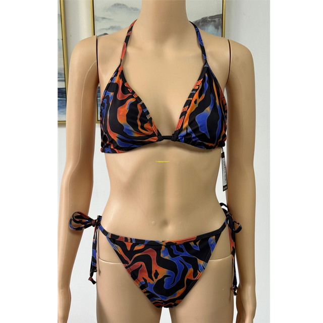 Lady's Bikini swimsuit two piece swimsuit beach wear with AOP OEM orders accepted