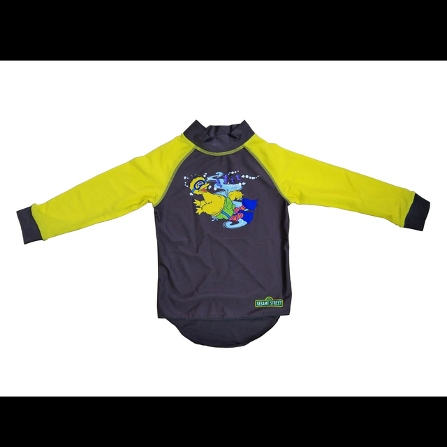 Kids rashguard with long sleevse front print beach wear swimwear wet suit OEM orders accepted