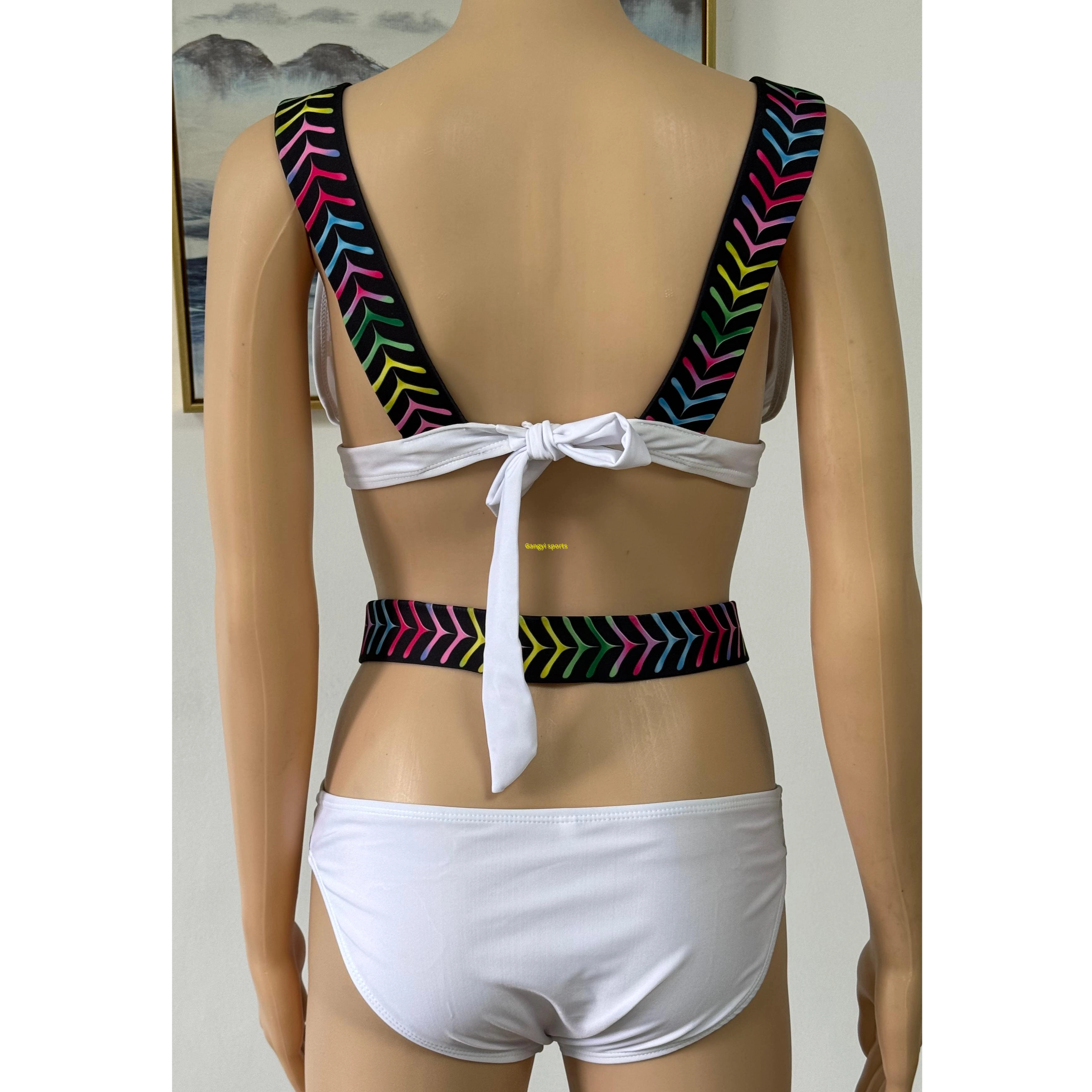 Lady's Bikini swimsuit two piece swimsuit beach wear V neck OEM orders accepted