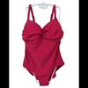 Lady's swimsuit one-piece swimwear solid red custom available