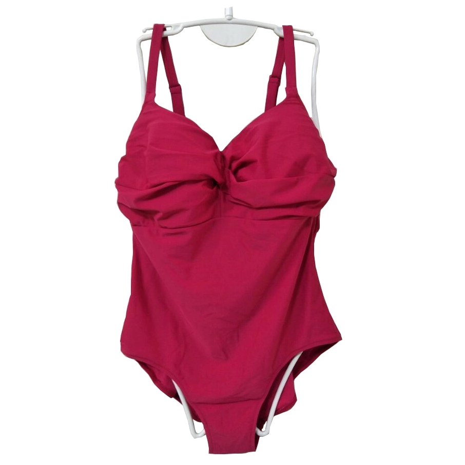 Lady's swimsuit one-piece swimwear solid red custom available