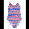 Girls swimsuit kids swimwear one-piece with AOP and braided straps beach wear wet suit OEM orders accepted