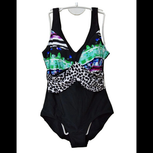 Lady's swimsuit one-piece swimwear with print