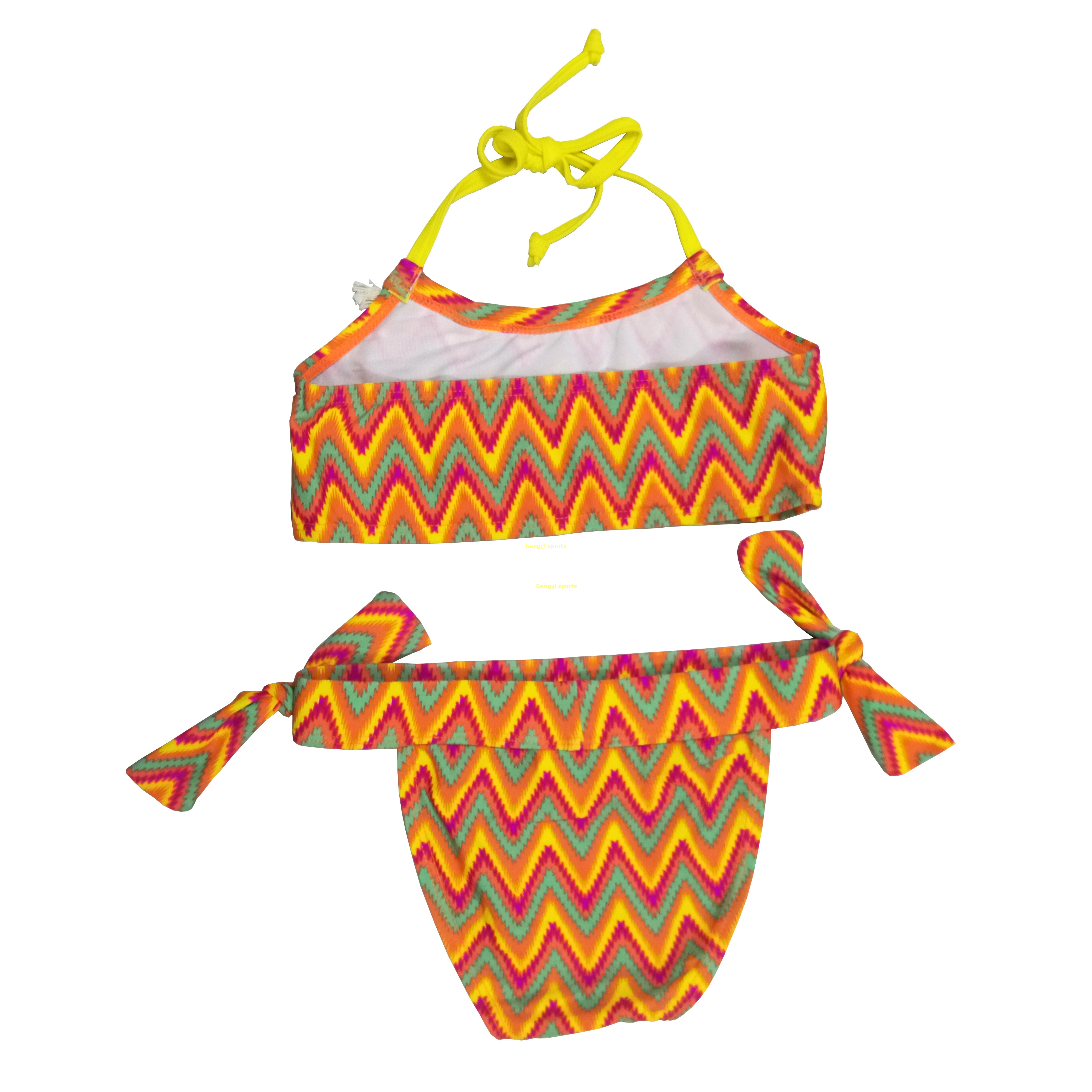 Bikini Girls two-piece swimsuit Girls swimwear kids swimsuit with bottom bows beach wear custom available OEM orders accepted