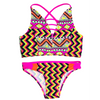 Bikini Girls two-piece swimsuit Girls swimwear kids swimsuit top with cujps AOP print beach wear custom available OEM orders accepted