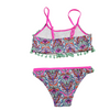 Bikini Girls two-piece swimsuit Girls swimwear kids swimsuit with top frills custom available OEM orders accepted